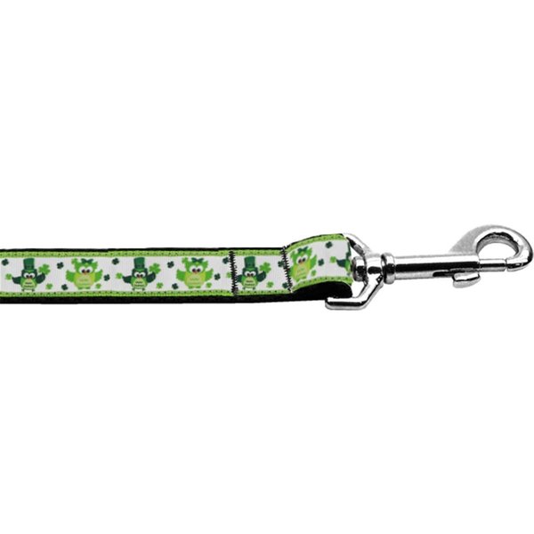 Mirage Pet Products St. Pattys Day Party Owls Nylon Dog Leash0.38 in. x 4 ft. 125-256 3804